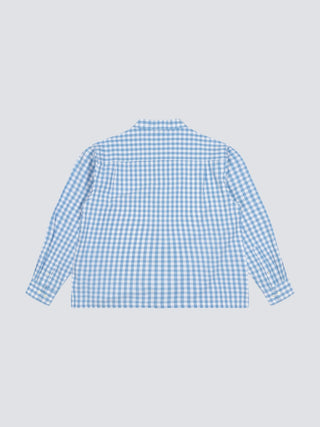 Garden Hose Chain Stitch Overshirt - Light Blue