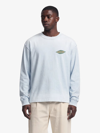Distressed Leaf Longsleeve - Blueberry Blue