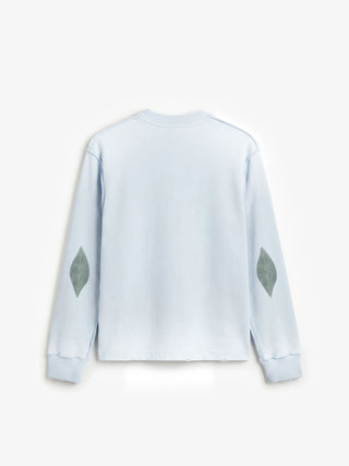 Distressed Leaf Longsleeve - Blueberry Blue