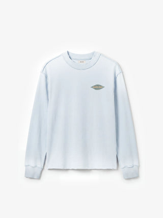 Distressed Leaf Longsleeve - Blueberry Blue