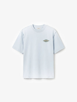 Distressed Leaf T-shirt - Blueberry Blue