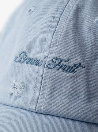 Distressed Script Logo Cap - Blueberry Blue