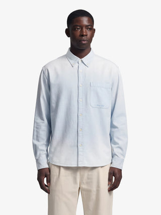 Script Logo Shirt Longsleeve - Blueberry Blue