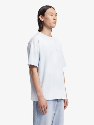 Distressed Big Lemon Outline T-shirt - Blueberry Blue