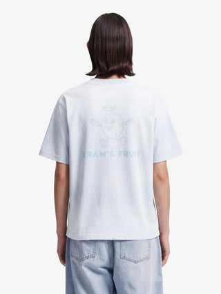 Distressed Big Lemon Outline T-shirt - Blueberry Blue