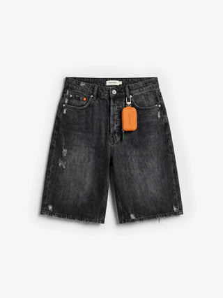 Denim Shorts - Washed Black