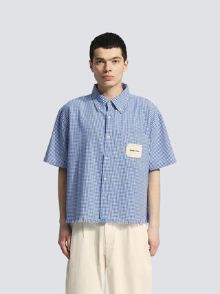 Distressed Farmer’s Shirt SS - Navy