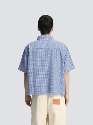 Distressed Farmer’s Shirt SS - Navy