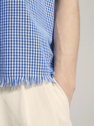 Distressed Farmer’s Shirt SS - Navy