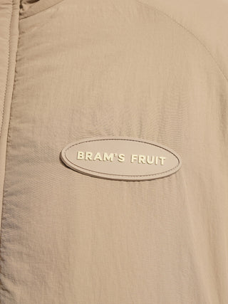 Emblem Patch Padded Trench Coat - Khaki