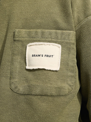 Chest Pocket Crewneck  - Washed Olive Green