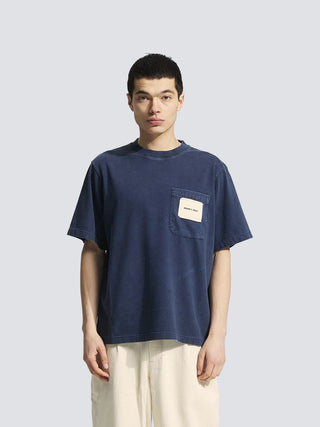 Chest Pocket T-shirt - Washed Midnight Blue