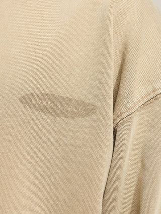 Distressed “F*ck Off” Hoodie - Washed Khaki