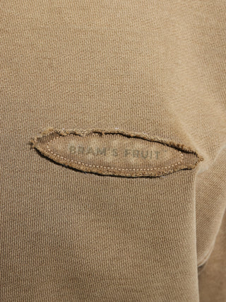 Cut & Sew “F*ck Off” Crewneck - Washed Khaki