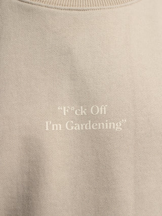 "F*ck Off I'm Gardening" Raglan Crewneck  - Solid Khaki
