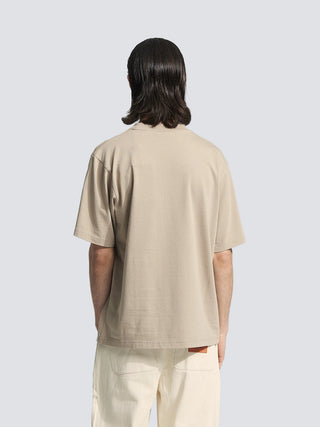 Garden Hose Chain Stitch T-shirt - Solid khaki