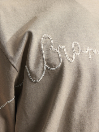 Garden Hose Chain Stitch Hoodie - Solid Khaki