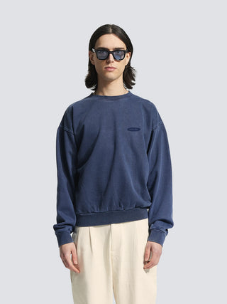 Distressed “F*ck Off I'm Gardening” Crewneck - Washed Midnight Blue