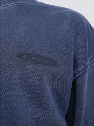 Distressed “F*ck Off I'm Gardening” Crewneck - Washed Midnight Blue