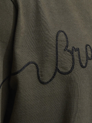 Garden Hose Chain Stitch Zipper Hoodie - Solid Charcoal