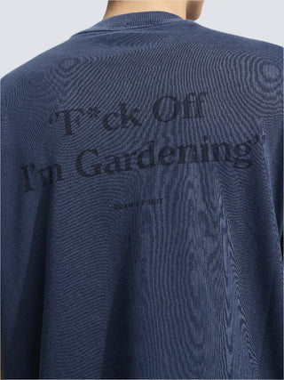Distressed "F*ck Off I'm Gardening" T-shirt - Washed Midnight Blue