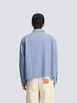 Distressed Farmer’s Shirt LS - Navy