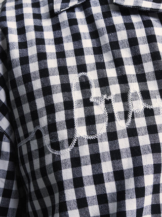 Garden Hose Chain Stitch Overshirt - Black