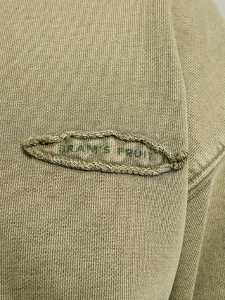 Cut & Sew “F*ck Off” Crewneck - Washed Olive Green