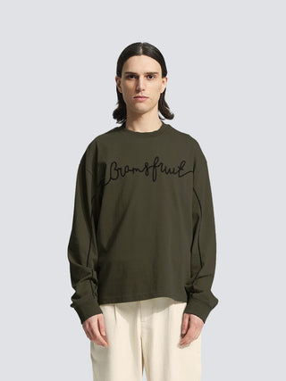 Garden Hose Chain Stitch Longsleeve - Solid Charcoal