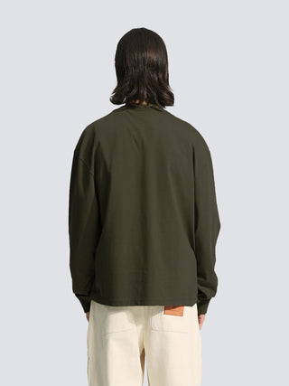 Garden Hose Chain Stitch Longsleeve - Solid Charcoal