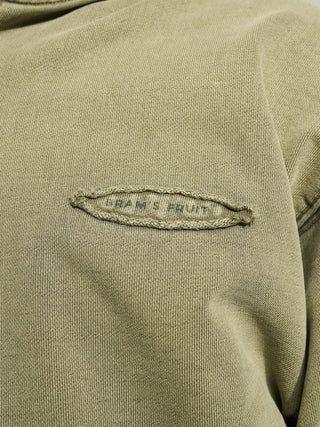 Cut & Sew “F*ck Off I'm Gardening” Hoodie - Washed Olive Green