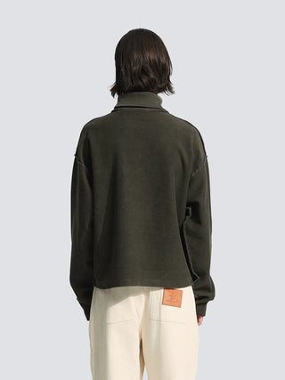 Turtle Neck Chest Pocket - Washed Charcoal