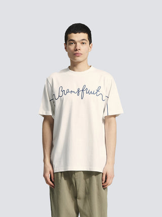 Garden Hose Chain Stitch T-Shirt - White