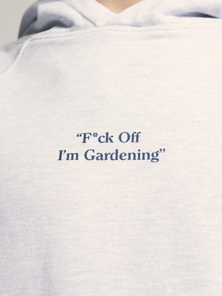 "F*ck Off I'm Gardening" Raglan Hoodie- Grey Melange