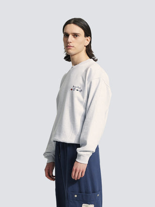 Flora Crewneck - Grey Melange