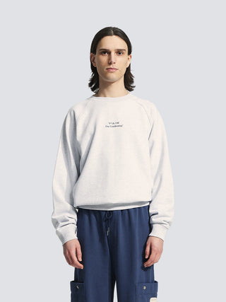 "F*ck Off I'm Gardening" Raglan Crewneck - Grey Melange