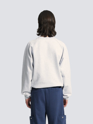 "F*ck Off I'm Gardening" Raglan Crewneck - Grey Melange