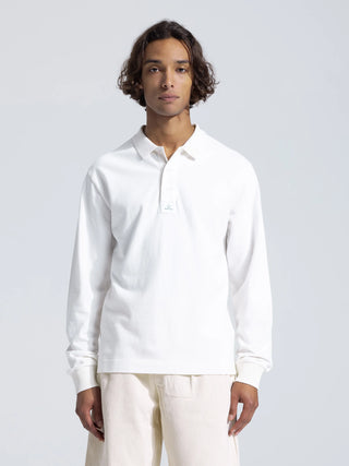 Pique Polo Longsleeve - White