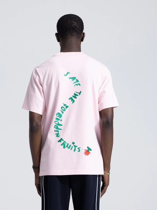 Snake Acrylic T-Shirt - Light Pink