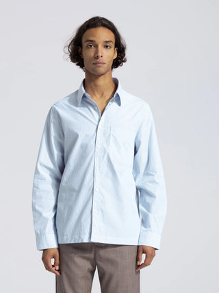 Monogram Shirt - Light Blue Striped