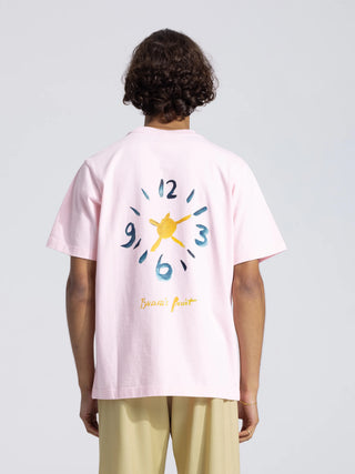 Clock Acrylic T-Shirt - Light Pink