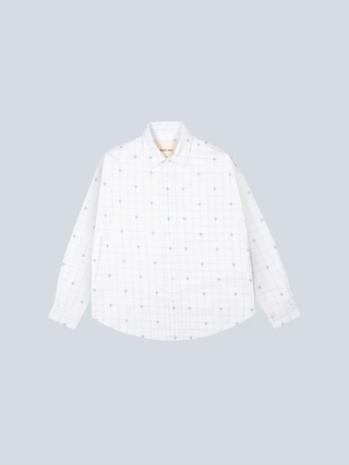 Lemon Checkered Shirt - Light Blue