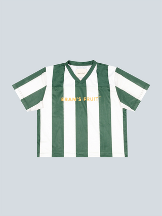 Mesh Soccer T-Shirt - Green-White Striped