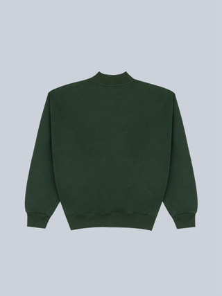 Eyelet Zip Up - Dark Green