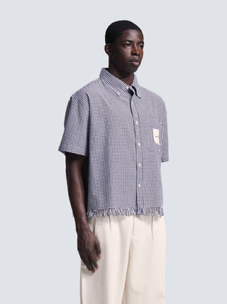 Distressed Farmer’s Shirt SS - Black