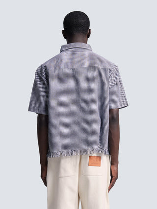 Distressed Farmer’s Shirt SS - Black