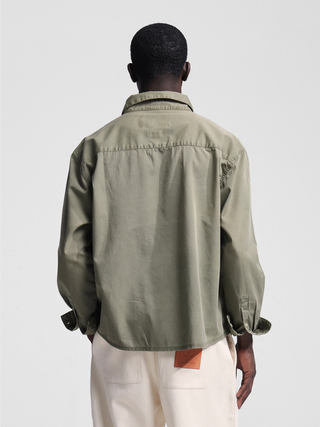 Sun Faded Script logo Shirt - Green
