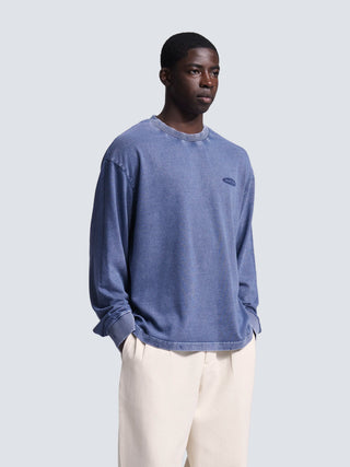 Distressed "F*ck Off I'm Gardening" Longsleeve - Washed Midnight Blue
