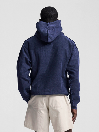 Chest Pocket Hoodie - Washed Navy