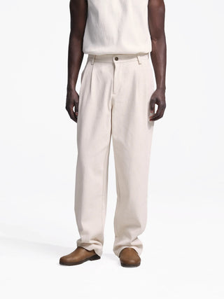 Twill Trousers - Beige